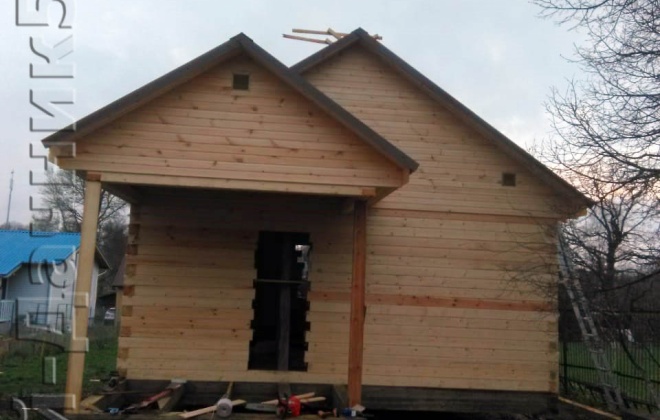 4 Брусовая баня Б-35 6×8, 42 м², Московская область, Рузский райн, Деревня Подолы (4)